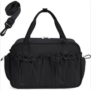 Small Gym Bag for Women, with Wet Compartment, Bowknot Sports Bag, Cute Gym  Tote Bag Black