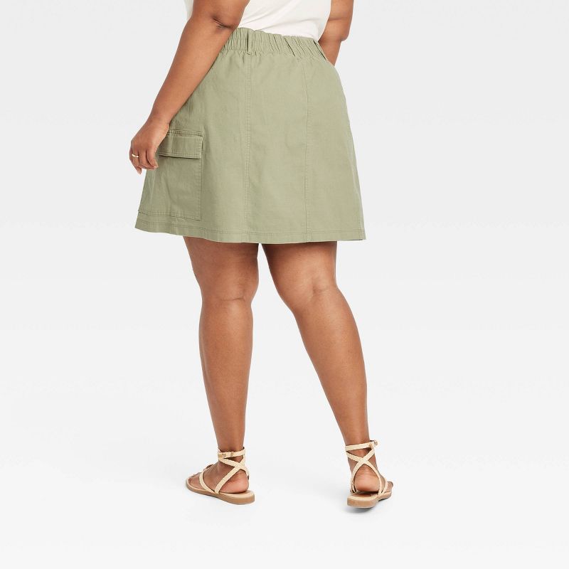 Women's High-Rise Cargo Mini A-Line Skirt - Ava & Viv™, 2 of 4