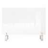 Ghent Clear Partition Extender with Attached Clamp, 42 x 3.88 x 30, Thermoplastic Sheeting - 2 of 3