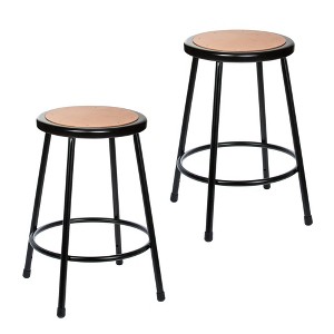 2pk Heavy Duty Steel Stool Black - Hampden Furnishings - 1 of 4