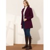 INSPIRE CHIC Women's Elegant Notched Lapel Button Single Breasted Winter Coat - 3 of 4