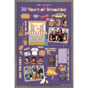 Trends International Friends 30th - 30 Years of Friendship Framed Wall Poster Prints - 1 of 4
