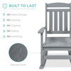 Best Choice Products All-Weather Rocking Chair, Indoor Outdoor HDPE Porch Rocker w/ 300lb Weight Capacity - image 2 of 4