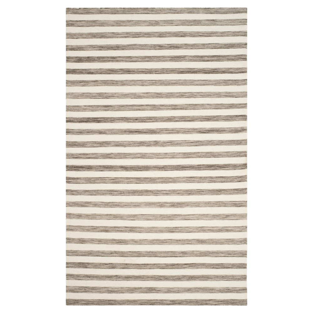 Roland Dhurrie Area Rug - Brown/Ivory (4' X 6') - Safavieh