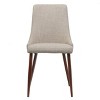 Sapphtopaz Mid Century Modern Dining Chairs Upholstered Chairs with Curved Backrest and Tapered Legs Living Room Chair Set of 2 for Dining Room - 3 of 4