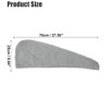 Unique Bargains Soft Hair Towel Wrap Drying Cap Coral Fleece for Wet Long Thick Curly Hair 9.84x27.56 Inch 2 Pcs - 4 of 4