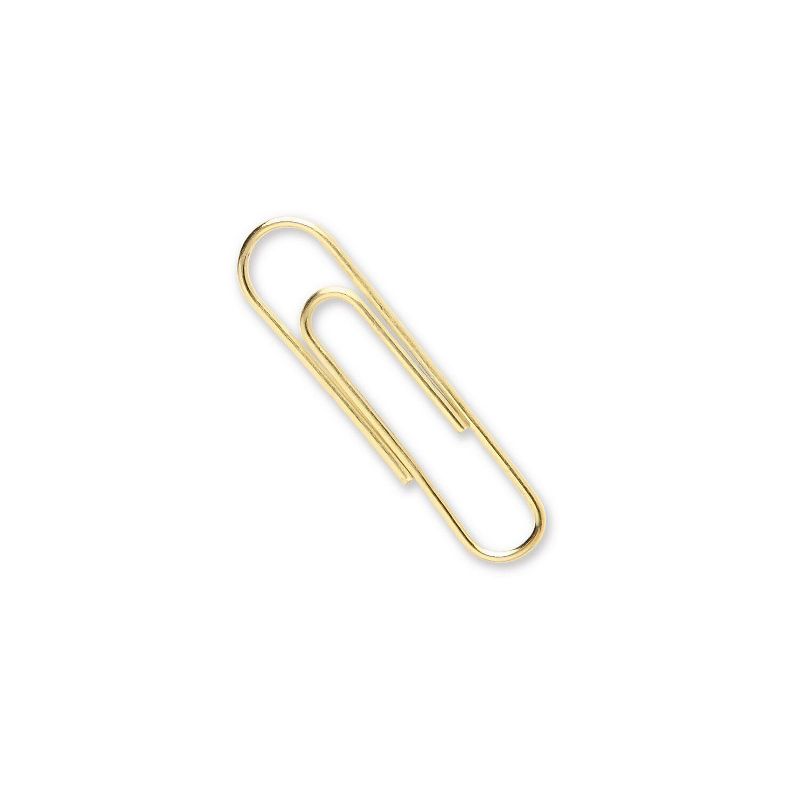 Acco Paper Clips Metal Wire Jumbo 1 3/4" Gold Tone 50/Box 72532, 3 of 4