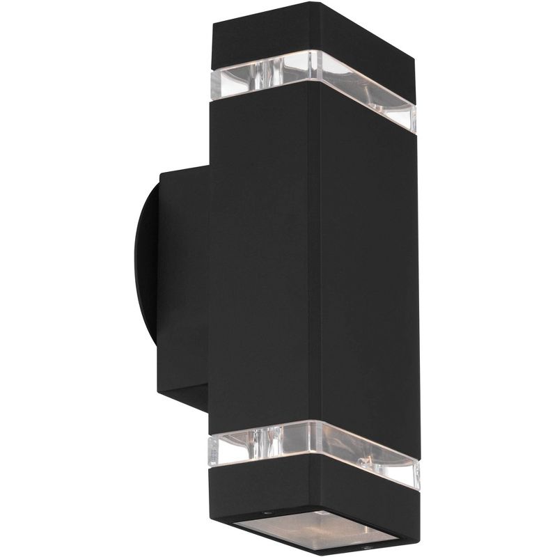 Possini Euro Design Skyridge Modern Wall Light Sconce Black Hardwire 4 1/2" 2-Light Fixture Up Down for Bedroom Bathroom Vanity Reading Living Room, 5 of 8