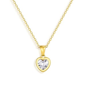 EVRY JEWELS WATERPROOF Gold or Silver Plated You Have My Heart Necklace - 1 of 1