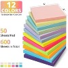 Sticky Notes, 12 Pads, 3x3 inches, Soft Pastel Self-Stick Note Pads, Perfect for Office, Study, and Daily Life Organization 600sheet - 3 of 4