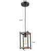 Claxy Farmhouse Black Metal Wire Cage Hanging Pendant Light Fixtures for Kitchen - 3 of 4