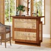 LITTLE TREE 4 Tier Rattan Home Bar Unit Brown - 4 of 4