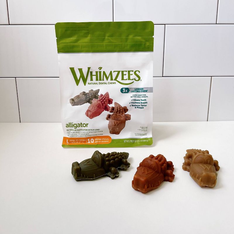 WHIMZEES by Wellness Gator Value Bag Large Dental Vegetable Dog Treats - 21.2oz, 4 of 7
