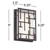 Possini Euro Design Modern Outdoor Wall Light Fixture Dimmable LED Bronze 9 1/4" White Cased Glass for Exterior House Porch Patio - 4 of 4