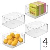 iDesign Stackable Pantry Storage Bin with Handles, Set of 4, Clear, Made in USA - 2 of 4