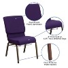 Emma and Oliver 18.5"W Church/Reception Guest Chair with Communion Cup Book Rack - 3 of 4