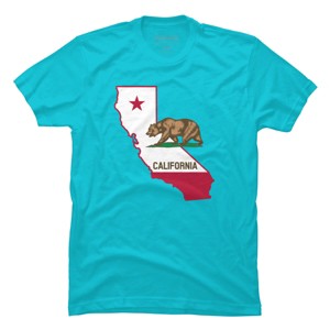 Design By Humans California State Pride Bear By T-Shirt - 1 of 2