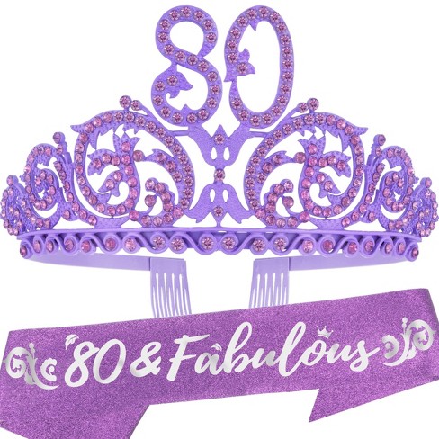 80th deals birthday tiara