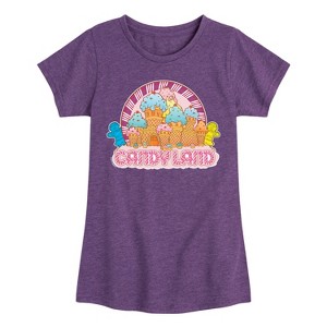 Girls' - Candy Land - Castle- Girls Fitted Short Sleeve T-Shirt Fitted Short Sleeve Graphic T-Shirt - 1 of 4