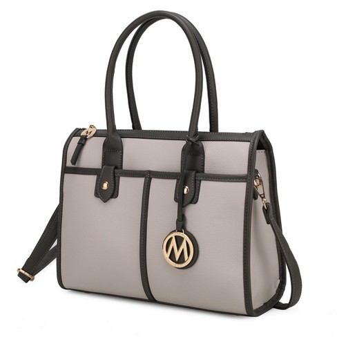 MKF Collection Fula Signature Satchel Bag by Mia Made of high-quality vegan leather