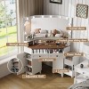 White Corner Vanity Desk with 3 Way Mirror, Adjustable Lights and Charging Station - 3 of 4