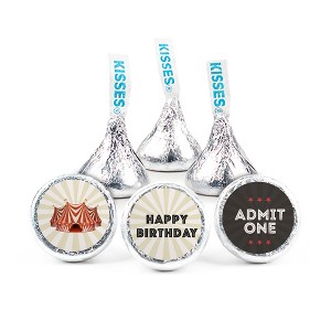 324ct Circus Birthday Stickers for Hershey's Kisses Kid's Party Favors, Party Supplies - DIY - Candy Not Included - By Just Candy - 1 of 2