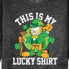 Men's - Garfield - This is My Lucky Shirt St. Patrick's Day Graphic Fleece Sweatshirt - 2 of 4