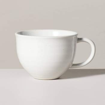 15oz Flared Brim Stoneware Mug Vintage Cream - Hearth & Hand™ with Magnolia
