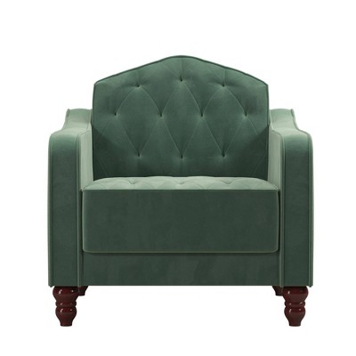 target green velvet chair