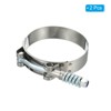 Unique Bargains 304 Stainless Steel T-Bolt Connecting Hose Clamps 2 Pcs - 3 of 4