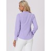 INSPIRE CHIC Women's Mandarin Collar Office Long Sleeve Button Down Shirt - 4 of 4