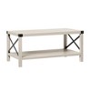 Farmhouse Metal-X Coffee Table with Lower Shelf - 4 of 4