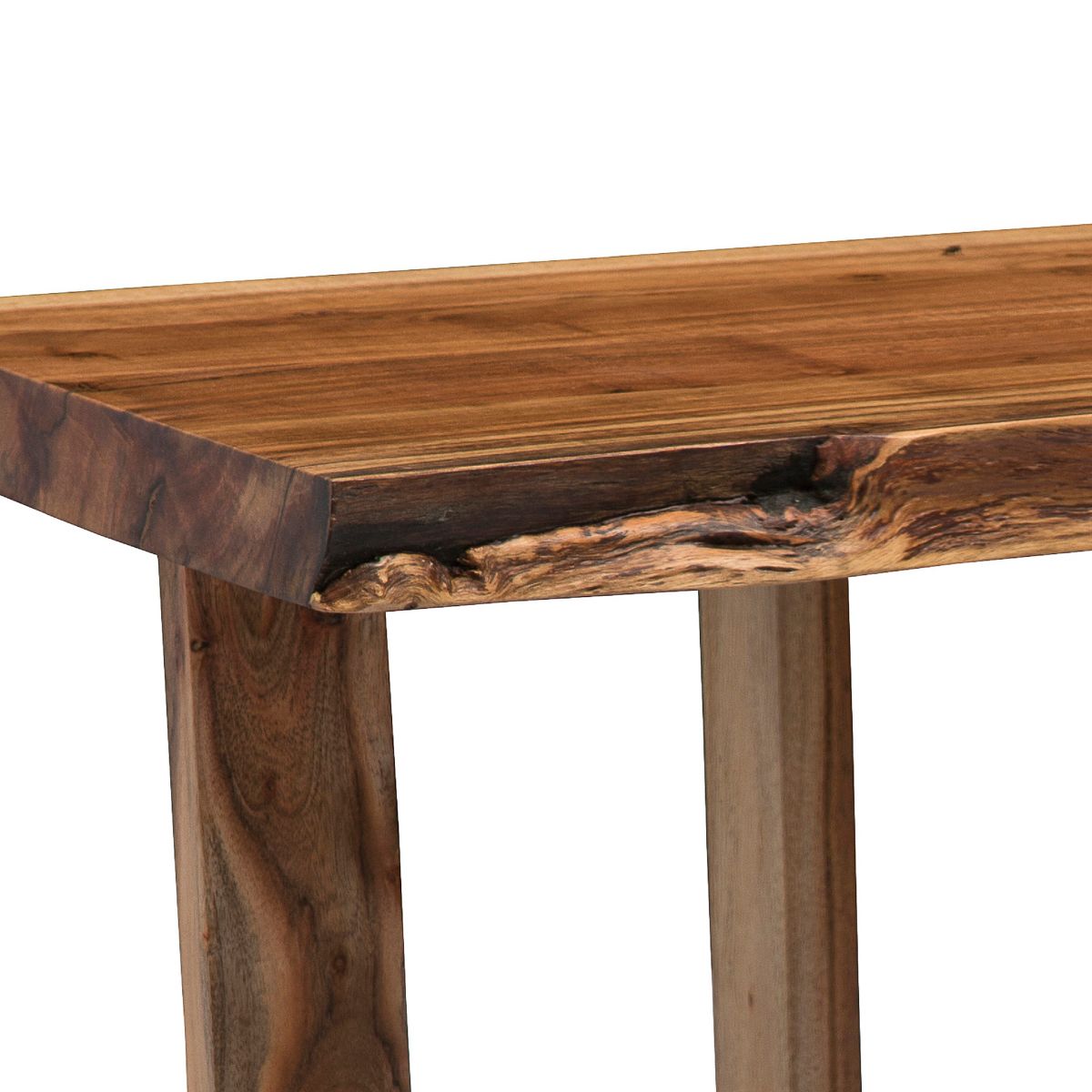 Alaterre Furniture Berkshire Live Edge Solid Wood Media Console: Acacia, Non-Toxic Finish, Steel Hardware - thumbnail 3