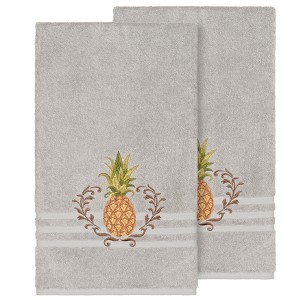 Linum Home Textiles 100% Turkish Cotton WELCOME Embellished Towel Set - 1 of 2