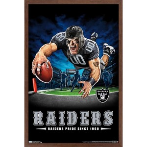 Trends International NFL Las Vegas Raiders – End Zone 20 Framed Wall Poster Prints - 1 of 4