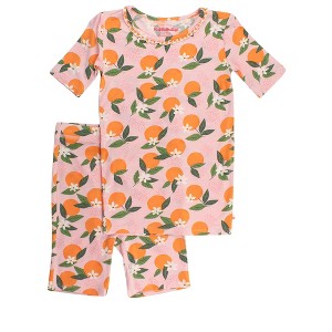 RuffleButts SoftSnooze Big Girls Ruffle Short Sleeve Pajama Set - 1 of 4