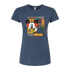 Women's - Disney - Mickey Mouse Rhythm Waves Fitted Graphic T-Shirt - 1 of 3