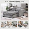 Runesay Modern Chenille Convertible Loveseat Sofa with Adjsutable Backrest, 2 Pillows, Cup Holders, USB Ports - 4 of 4