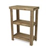 HomeRoots 29" Brown Solid And Manufactured Wood End Table With Two Shelves - 3 of 4