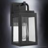 Urban Ambiance Luxury Modern Outdoor Wall Light,  11.875"H x 5.5"W,  Midnight Black Finish, UHP1242 - 3 of 4