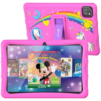 Contixo 10” Kids Android Tablet, with 80+ Disney eBooks, Parental Controls, Stylus, Kid-Proof Case with Kickstand For Girls Boys Ages 3–12