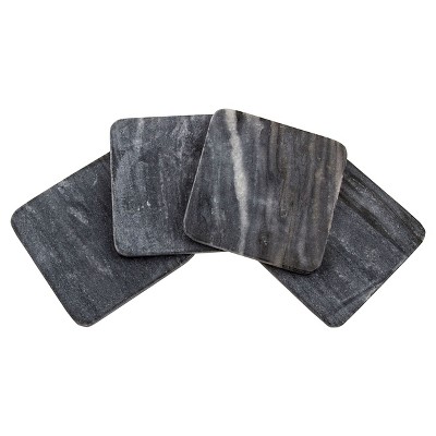 black and grey coasters