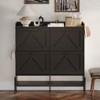 Large Shoe Cabinet with 4 Flip Drawers Freestanding Hidden Shoe Cabinet Organizer with Open Storage - 3 of 4