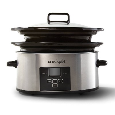 Crock Pot SCV700-B 7 Quart Black Oval Slow Cooker by Crock-Pot