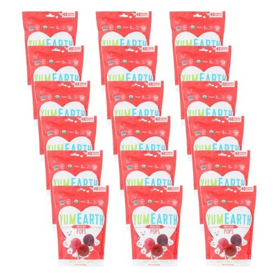 Yum Earth Organic Pops Valentines Day - Case of 18, 157.14 oz