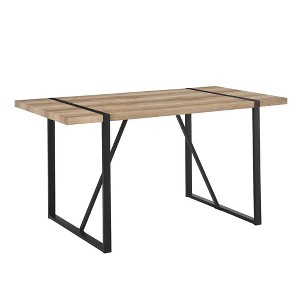 Kumasinova 55.1Inch Rectangle Dining Table,Kitchen Table with MDF Tabletop and Metal Legs for Dining Room,Living Room - 1 of 4
