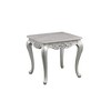 26" Wood Traditional End Table with Silver Champagne Finish for Living Room, Elegant Accent Table for Decor Display - 2 of 4