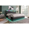 Sapphtopaz Twin Size Bed Frame Upholstered Bed Hydraulic Storage Bed with USB Bedroom Furniture, Easy Assembly, No Box Spring Needed - 4 of 4