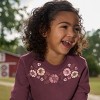 Modern Moments by Gerber Baby and Toddler Girls' 2-Piece Sweatshirt and Jogger Set, Purple - 2 of 4