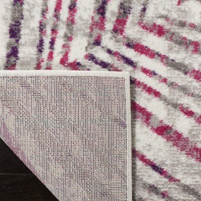 Skyler Grey and Pink Geometric Medallion 8' x 10' Area Rug